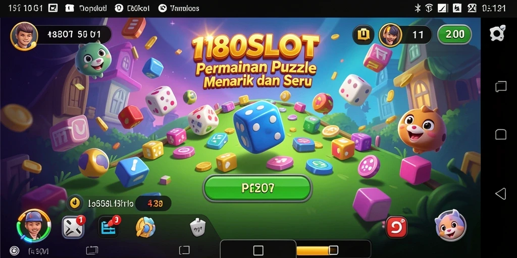 Tampilan gameplay puzzle yang menantang di 180SLOT.