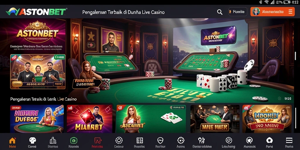 Tampilan gameplay Live Casino yang menarik dan interaktif.