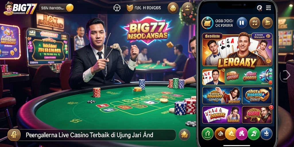 Tampilan gameplay Live Casino yang menegangkan dan interaktif.