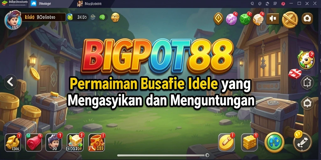Screenshot menunjukkan gameplay seru dan elemen Idle dalam BIGPOT88.