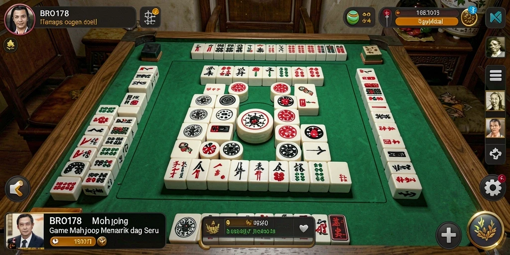 Screenshot menampilkan gameplay seru dalam game Mahjong BRO178.