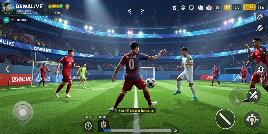 Gameplay seru dalam DEWALIVE dengan grafis olahraga yang realistis.