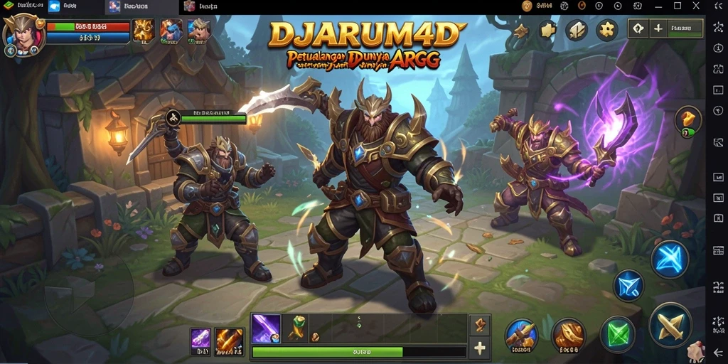 Gameplay visual memukau dalam DJARUM4D dengan aksi ARPG yang mendebarkan.