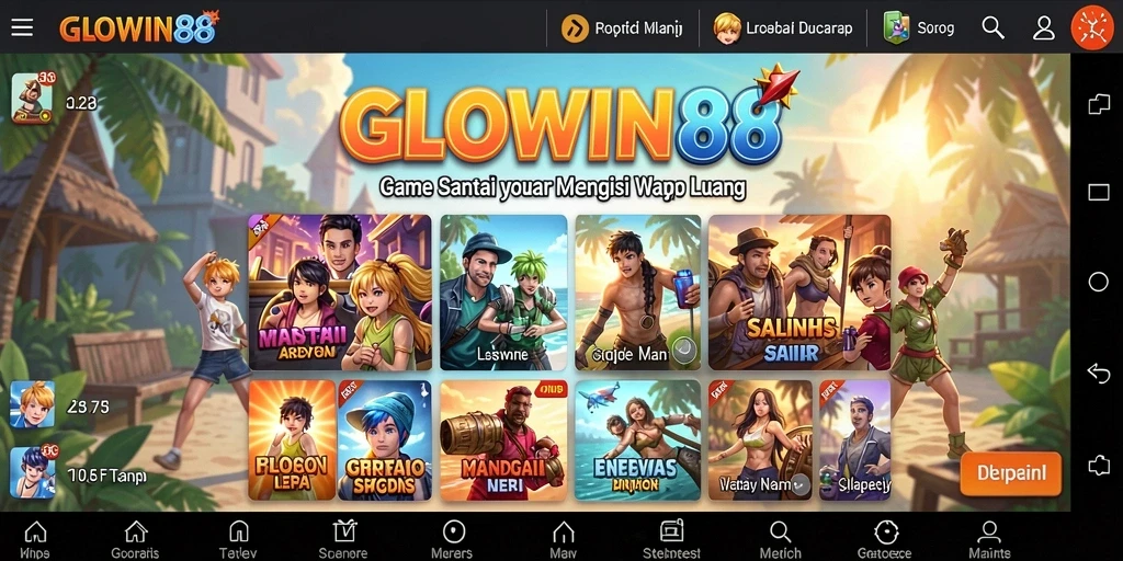 Menampilkan gameplay seru dan grafis ceria GLOWIN88.