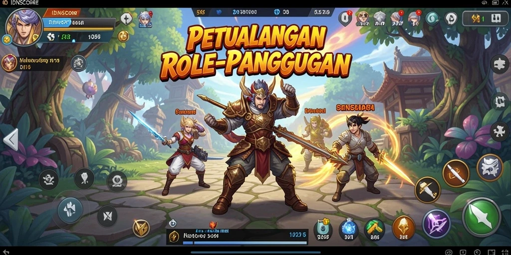 Tampilan gameplay ARPG yang menawan di IDNSCORE, penuh aksi dan petualangan.