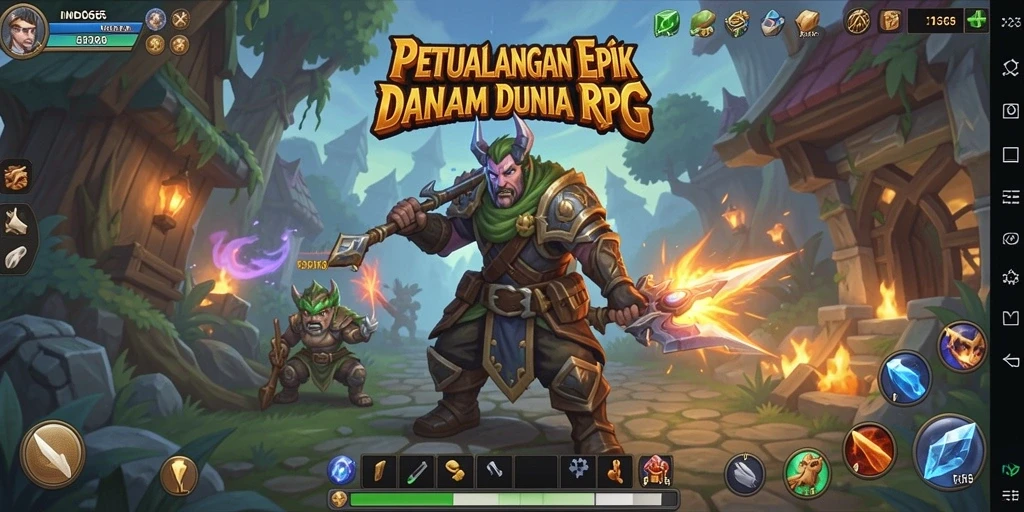Screenshot IND666 menampilkan aksi pertarungan mendebarkan dalam dunia RPG.