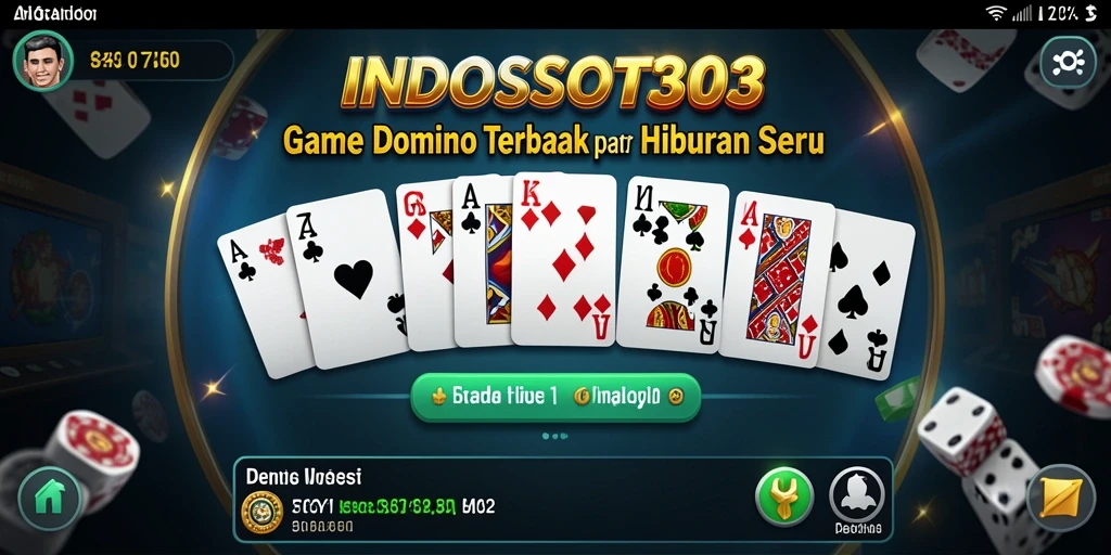 Tampilan gameplay seru dari INDOSLOT303 yang menampilkan aksi Domino.