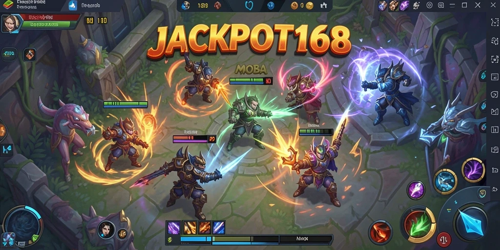 Action seru dalam permainan <strong>JACKPOT168</strong> dengan pahlawan berjuang.