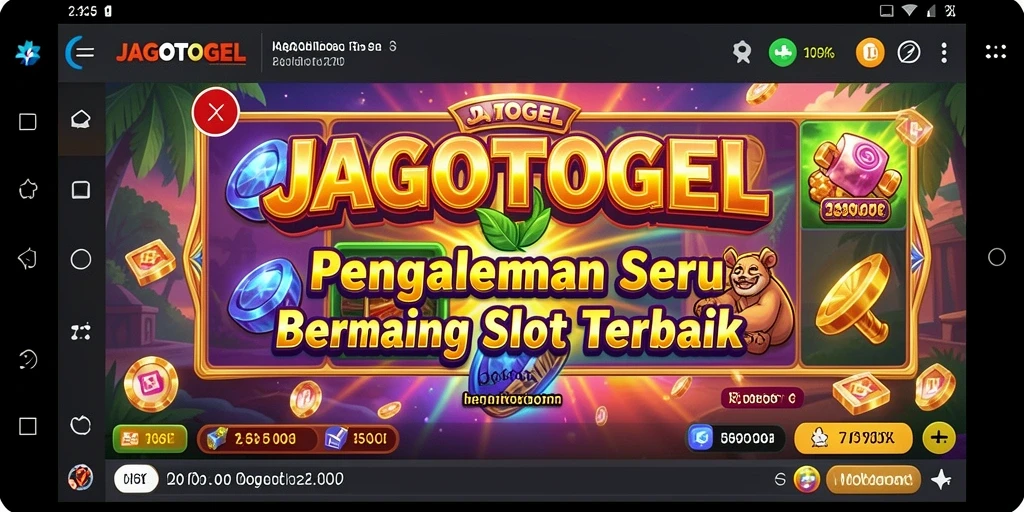 Screenshot gameplay JAGOTOGEL menampilkan gameplay Slot yang mendebarkan.