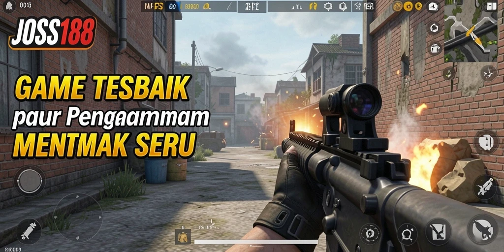 Tangkapan layar dari gameplay seru JOSS188 dalam aksi FPS.