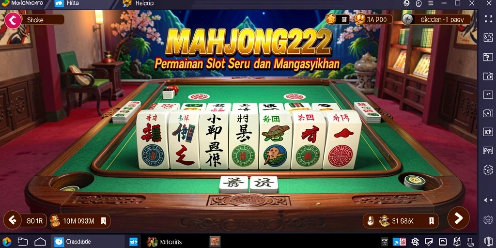 Tampilan menakjubkan dari gameplay slot di MAHJONG222.