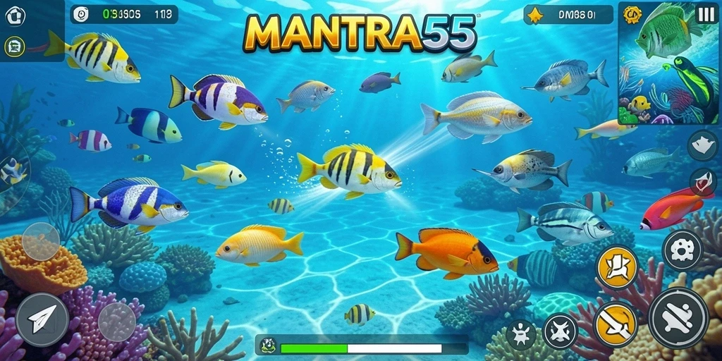 Screenshot gameplay menarik dari MANTRA55 yang penuh aksi Tembak Ikan.
