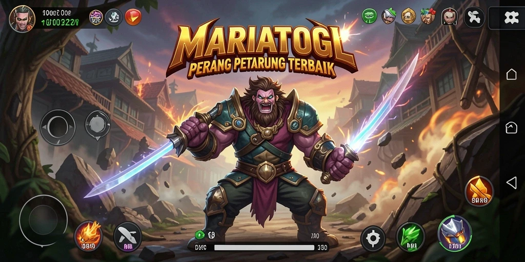 Screenshot menampilkan pertarungan seru dan karakter unik dalam MARIATOGL.