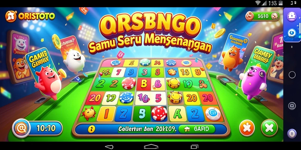 Tampilan gameplay menarik dari game Bingo ORISTOTO.