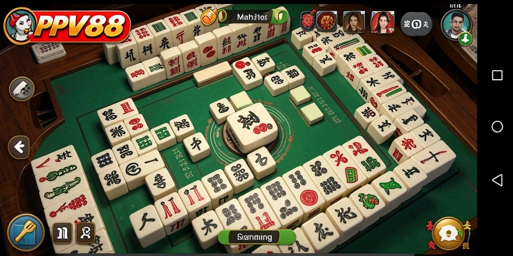 Screenshot dari gameplay Mahjong yang seru di PPV88.