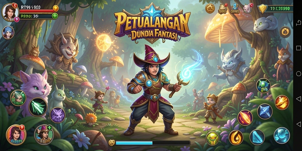 Screenshot gameplay RT99 menampilkan karakter dalam aksi petualangan yang seru.