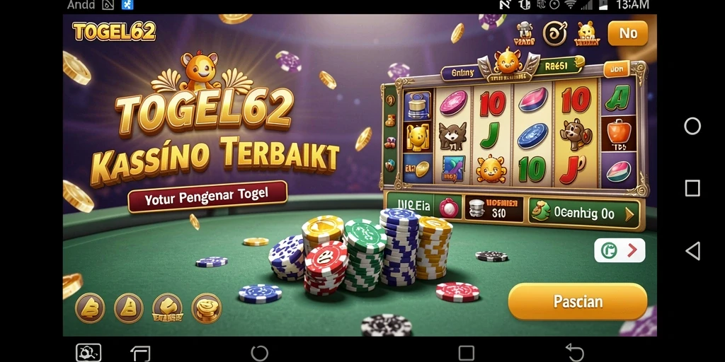 Screenshot TOGEL62 yang menunjukkan gameplay seru dan interaktif.