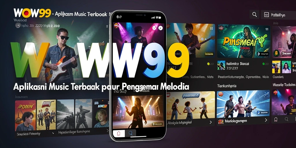 Tampilan gameplay WOW99 yang menampilkan interaksi pengguna dengan musik.